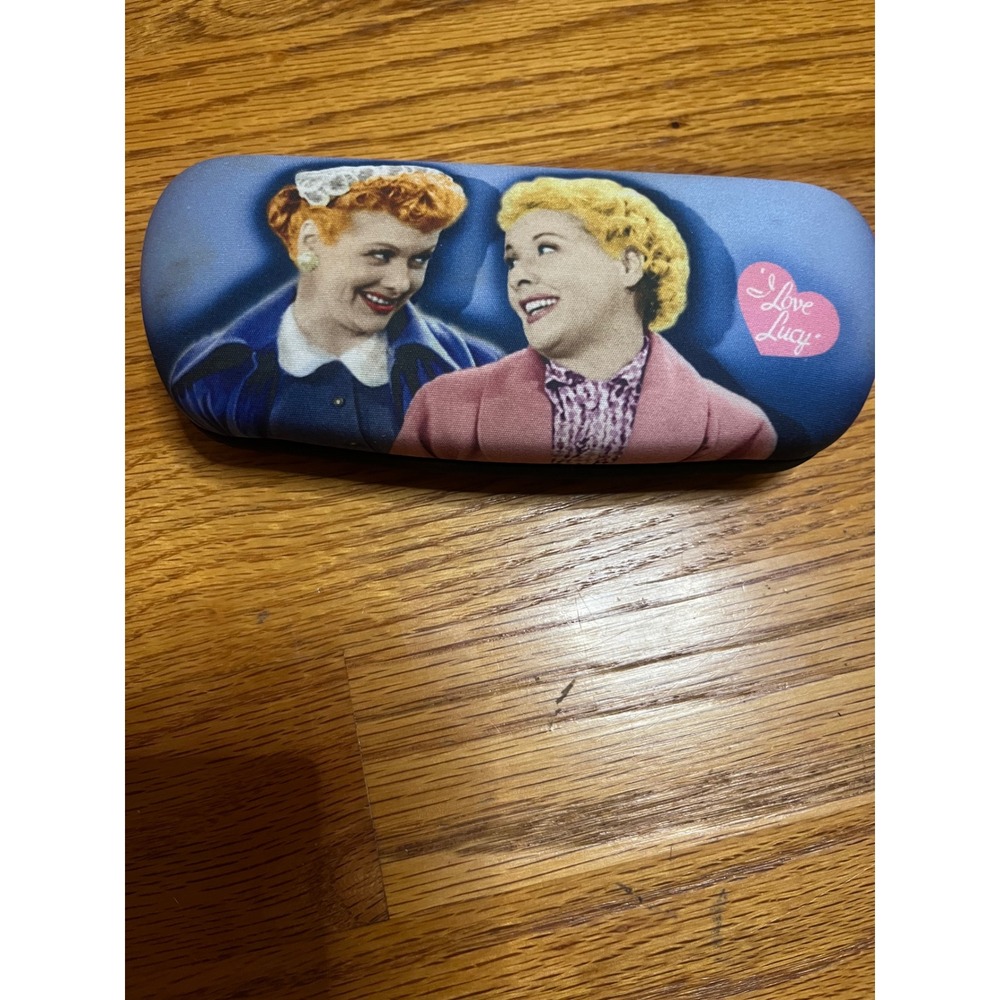 I Love Lucy Ethel Hard Shell Glasses Case 2010 CBS Collectible with Cloth